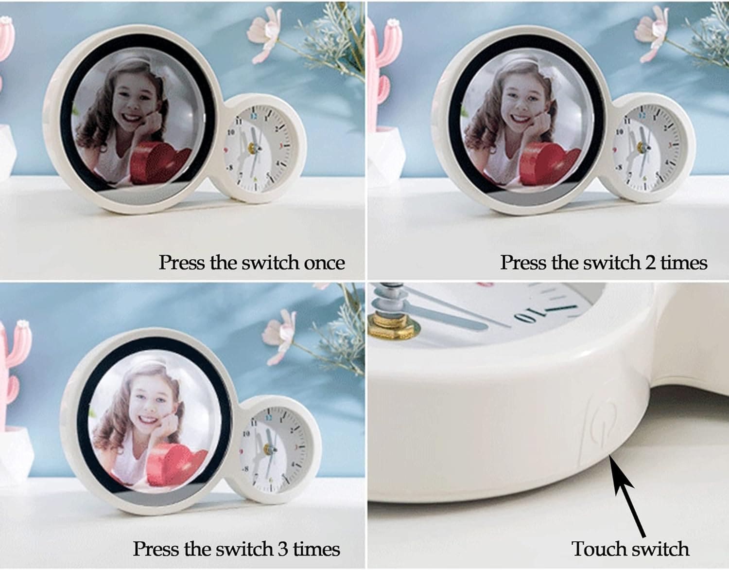 Blank Magic Mirror Clock, Sublimation Alarm Clock with LED Light, Classic Home Frame Clock Decor, Multifunctional Table Clock, Desktop Watch With Home Image, Photo Frame with Clock & LED Home Decor Blank Magic Mirror Clock, Sublimation Alarm Clock with LED Light, Classic Home Frame Clock Decor, Multifunctional Table Clock, Desktop Watch With Home Image, Photo Frame with Clock & LED Home Decor